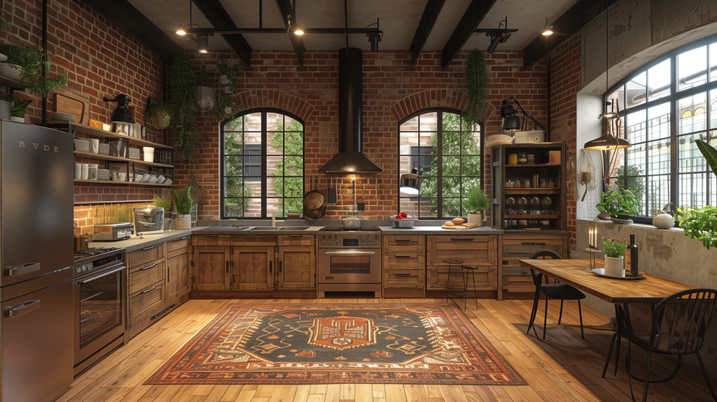 Majestic Cabinet - a kitchen with industrial style cabinet