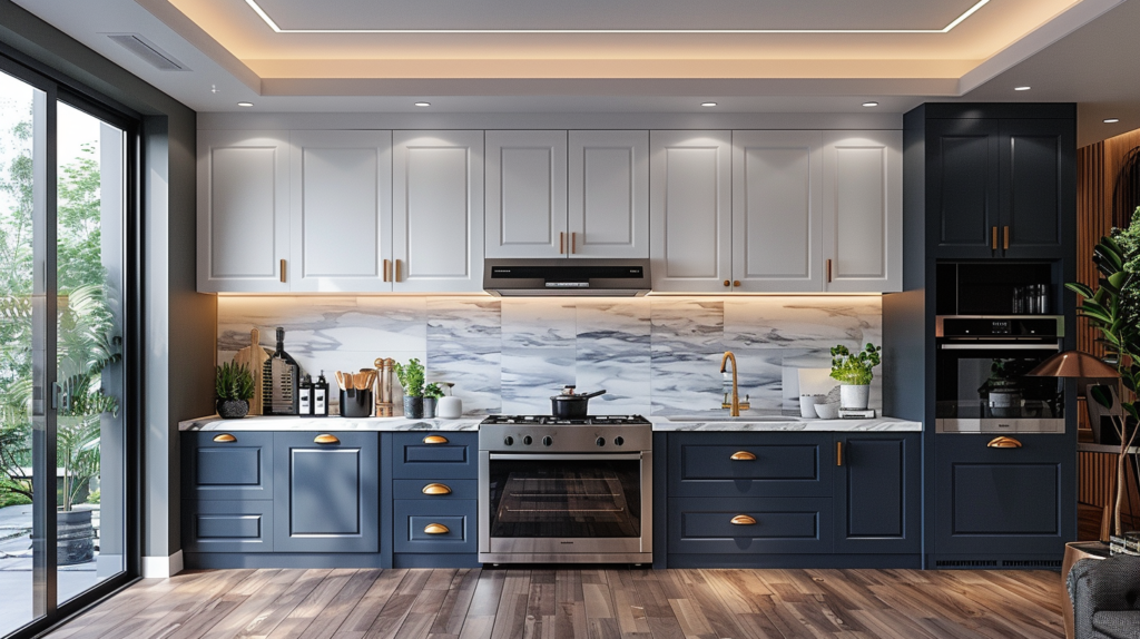 Majestic Cabinet's modern kitchen design showcasing exquisite cabinet style with shaker cabinet style